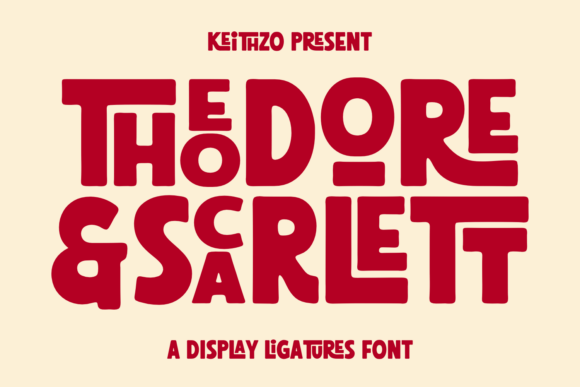 Preview specimen of Theodore and Scarlett display font