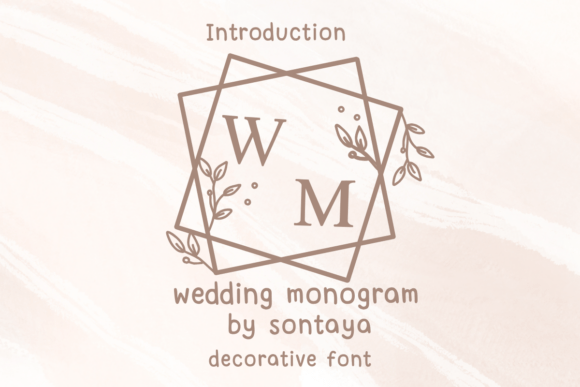 Preview specimen of Wedding Monogram decorative font