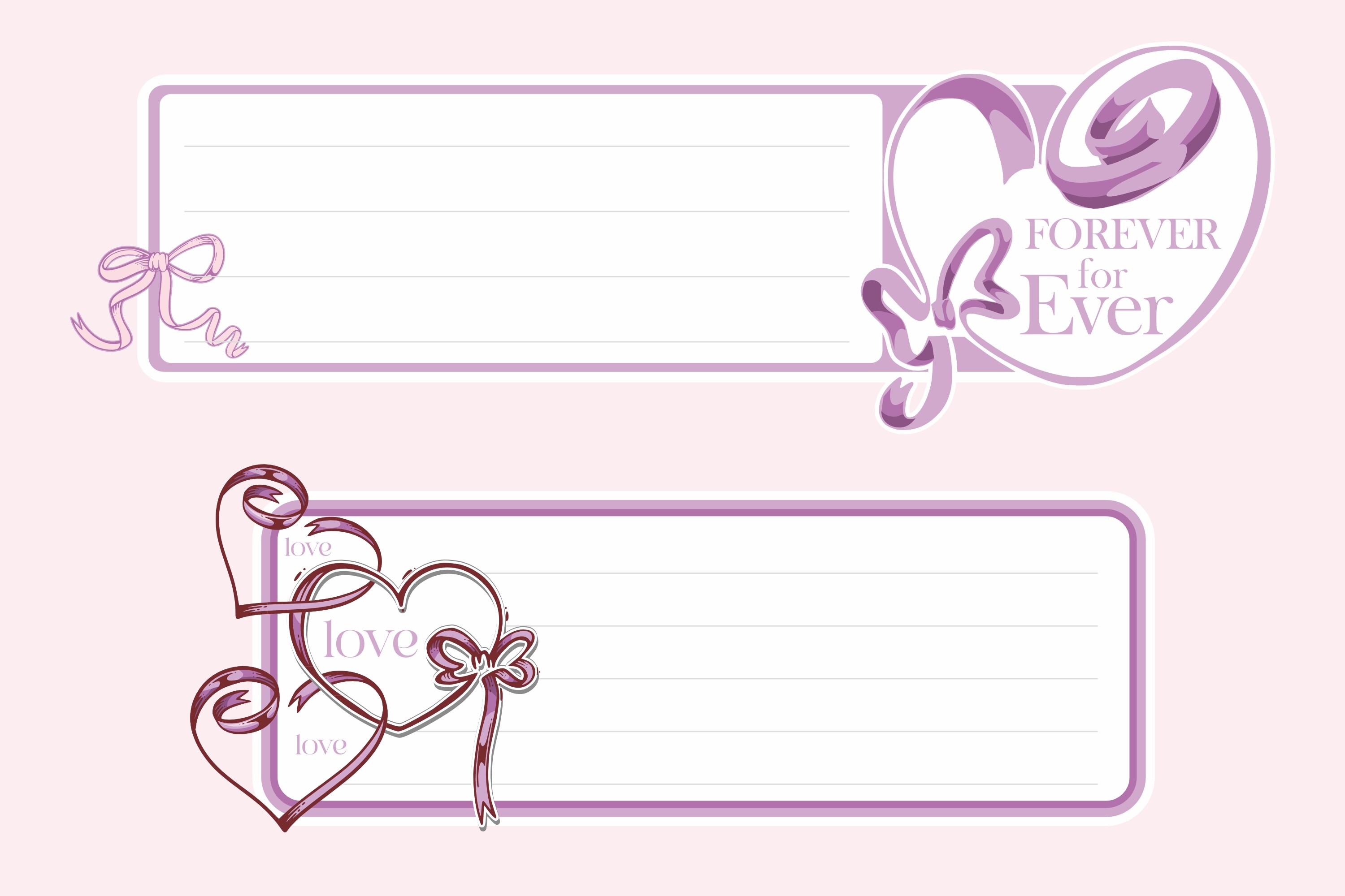 Romantic Love Note Card Template
