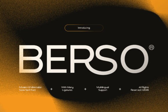 Preview specimen of Berso sans serif font