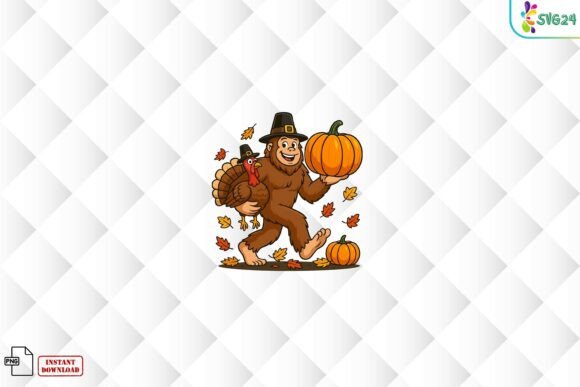 Bigfoot Thanksgiving PNG