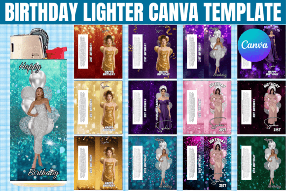 Birthday Lighter Canva Editable Template