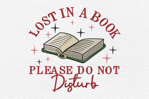 Book Lover Machine Embroidery Design