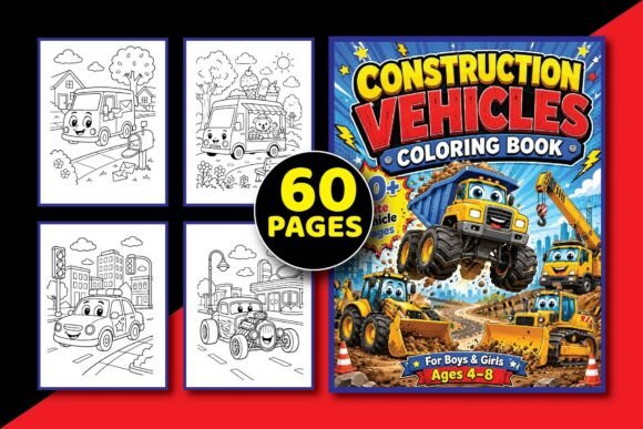Preview of Construction Vehicles Coloring Pages coloring pages for kids