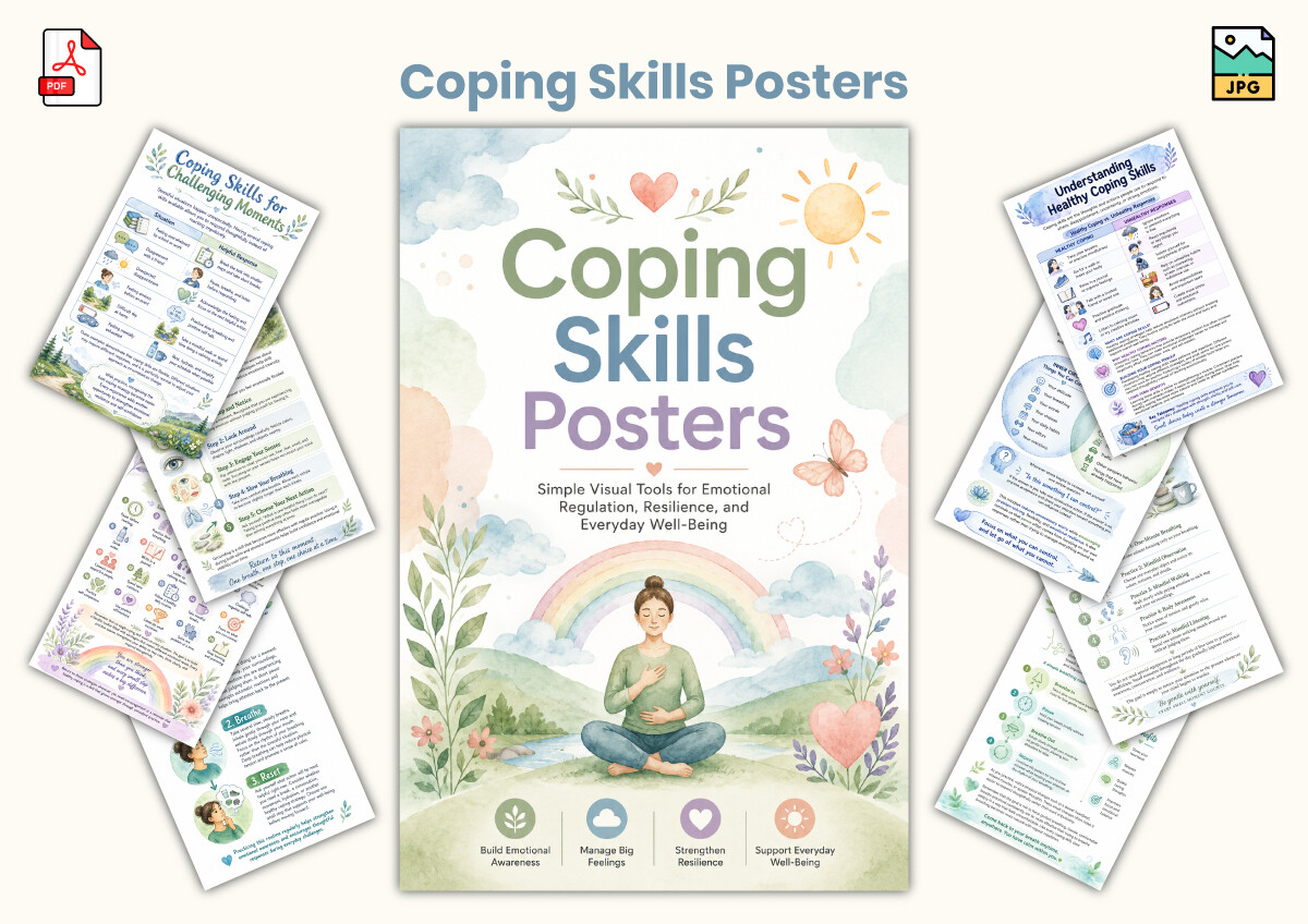 Coping Skills Posters Graphic by KDPLab · Creative Fabrica
