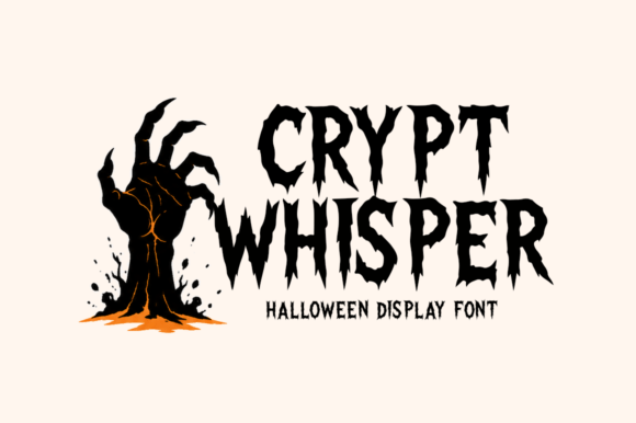 Crypt Whisper Font: Haunting Halloween Display Typeface for Branding