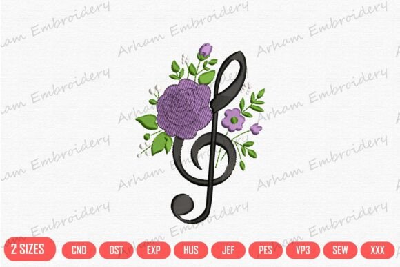 Floral Treble Clef