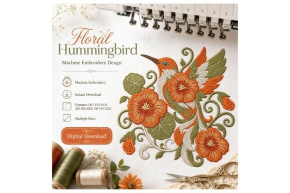 Hummingbird Orange Flowers Botanical