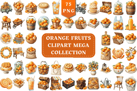 Orange Fruits Clipart Mega Collection