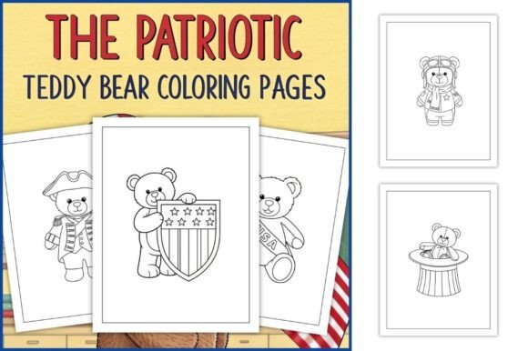 Patriotic Teddy Bear Coloring Pages