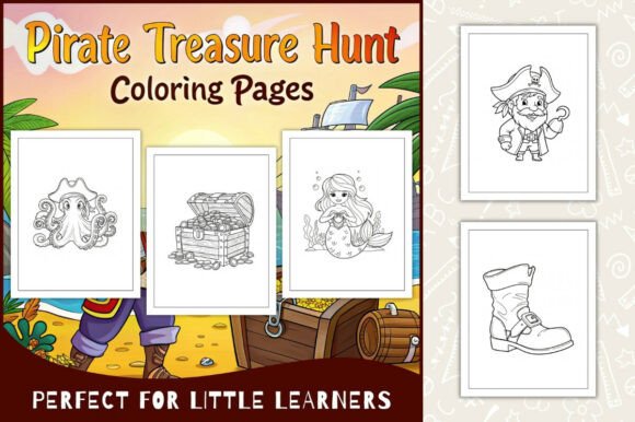 Pirate Treasure Hunt Coloring Pages