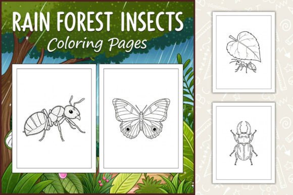 Rain Forest Insects Coloring Pages