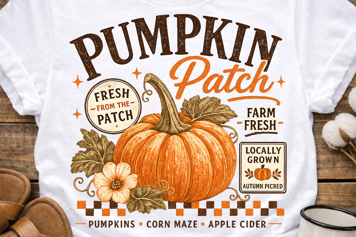 Retro Pumpkin Patch Vintage Fall — Halloween PNG design preview