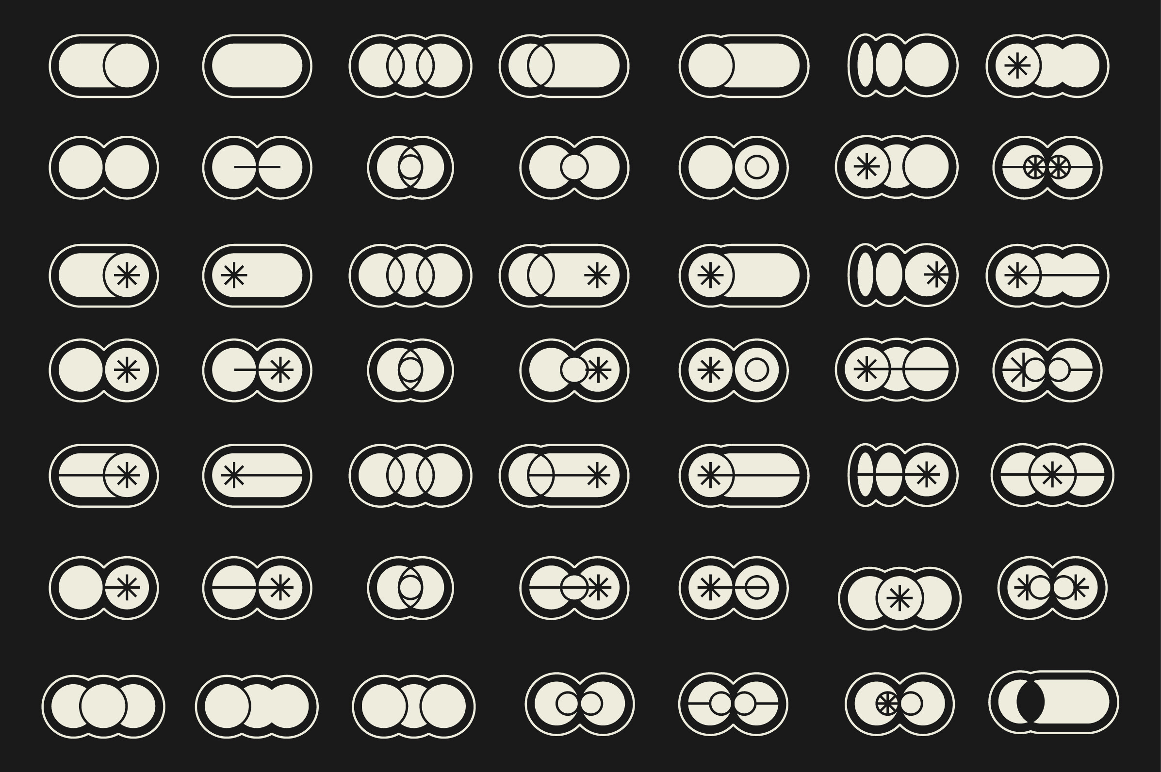 Set of Abstract Shape Element Design