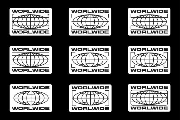 Set of Globe Shape Element Design
