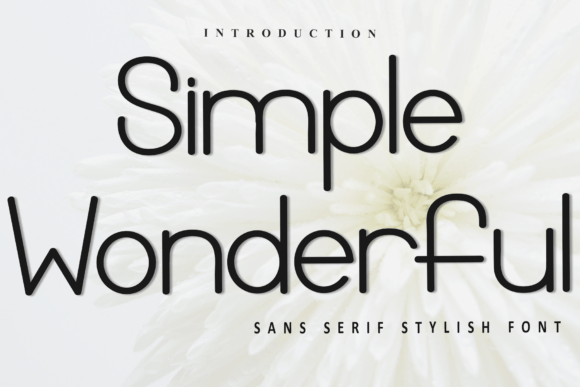 Preview specimen of Simple Wonderful sans serif font