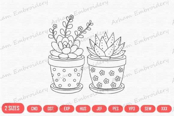 Succulent Plant Line Art