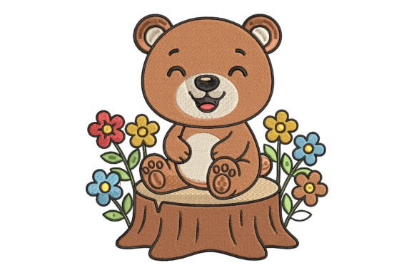 Teddy Bear Embroidery Design