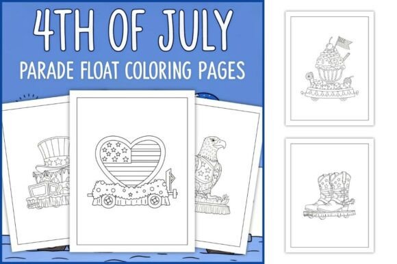 4th of July Float Coloring Pages