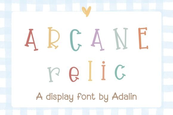 Preview specimen of Arcane Relic display font