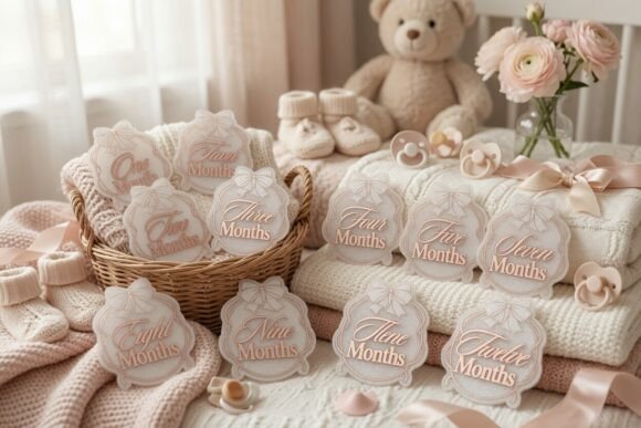 Baby Milestone Marker SVG Bundle