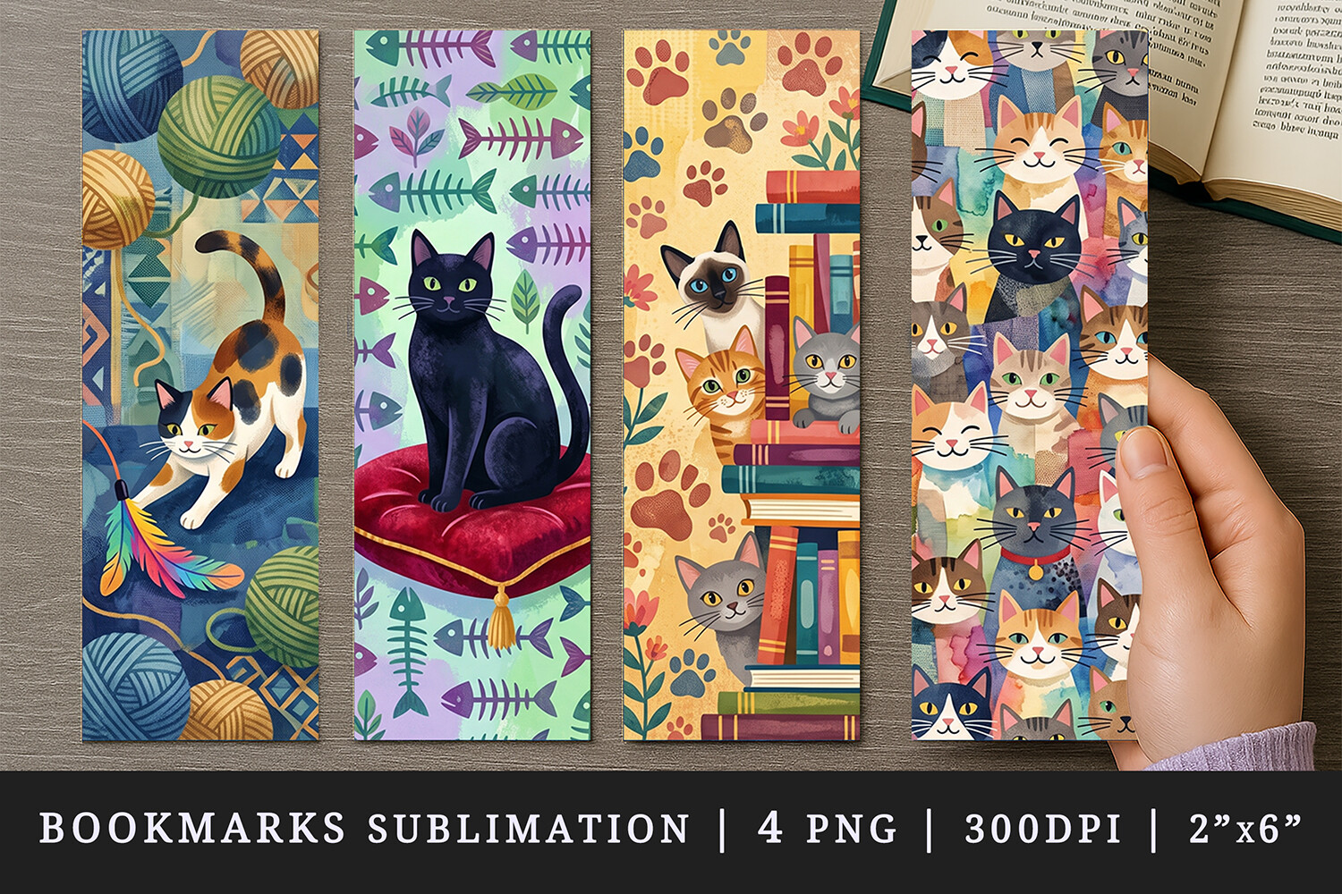 Cat Lover Bookmark Design Set