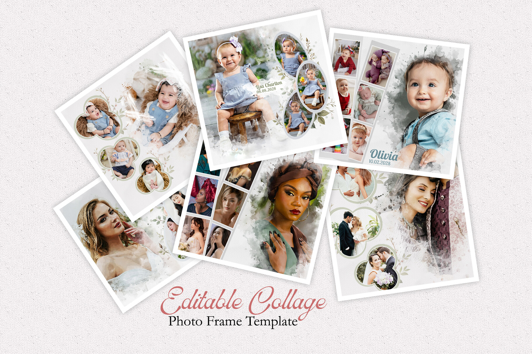 Collage Photo Frame Art Template