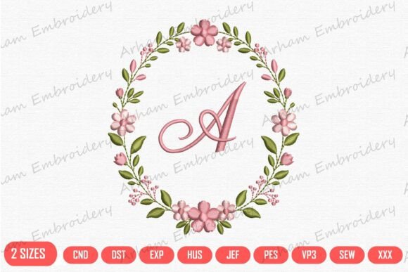 Elegant Floral Letter a Monogram