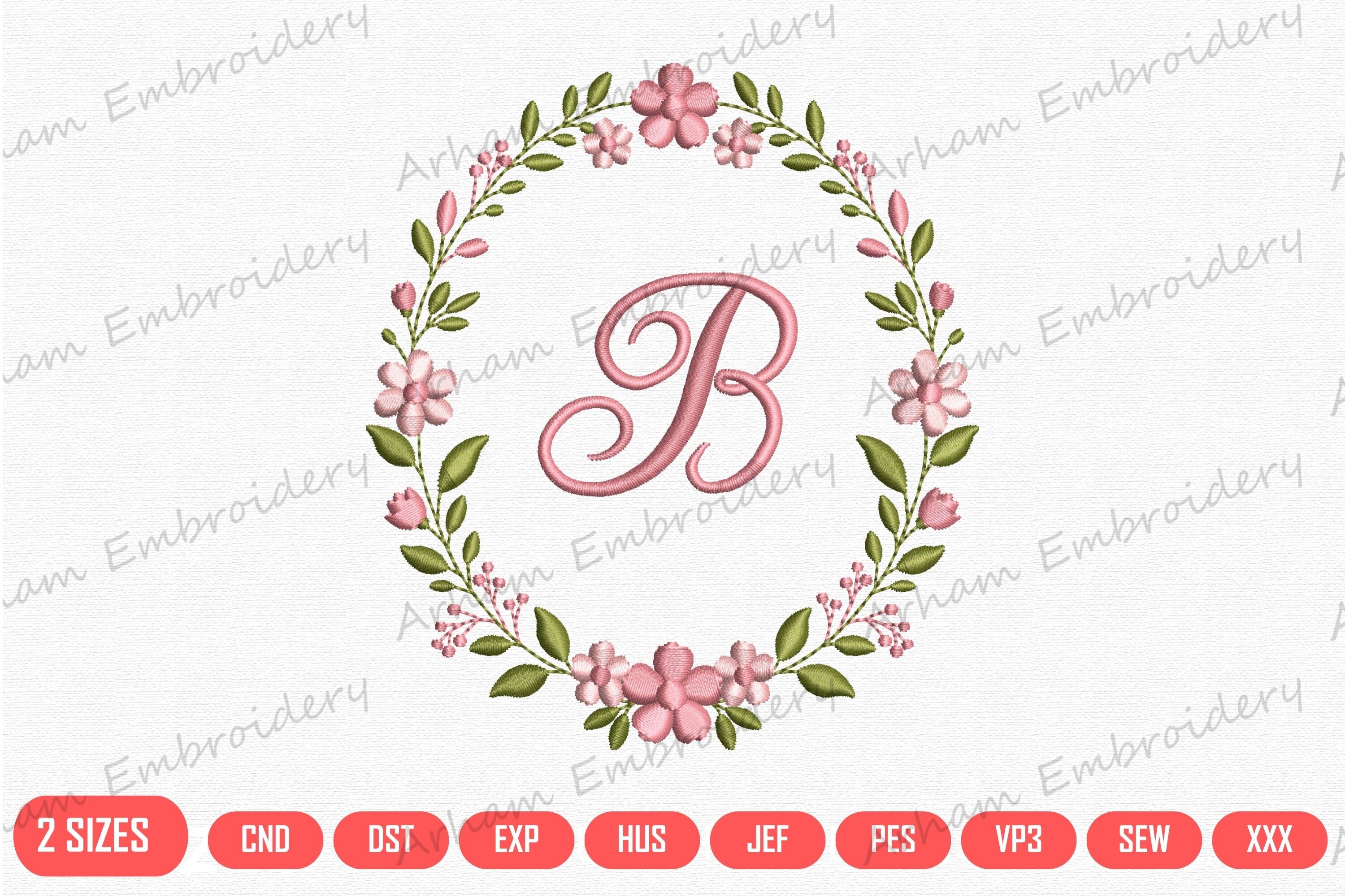 Elegant Floral Letter B Monogram