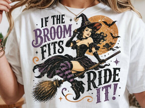 Funny Halloween Png, Retro Witch Design