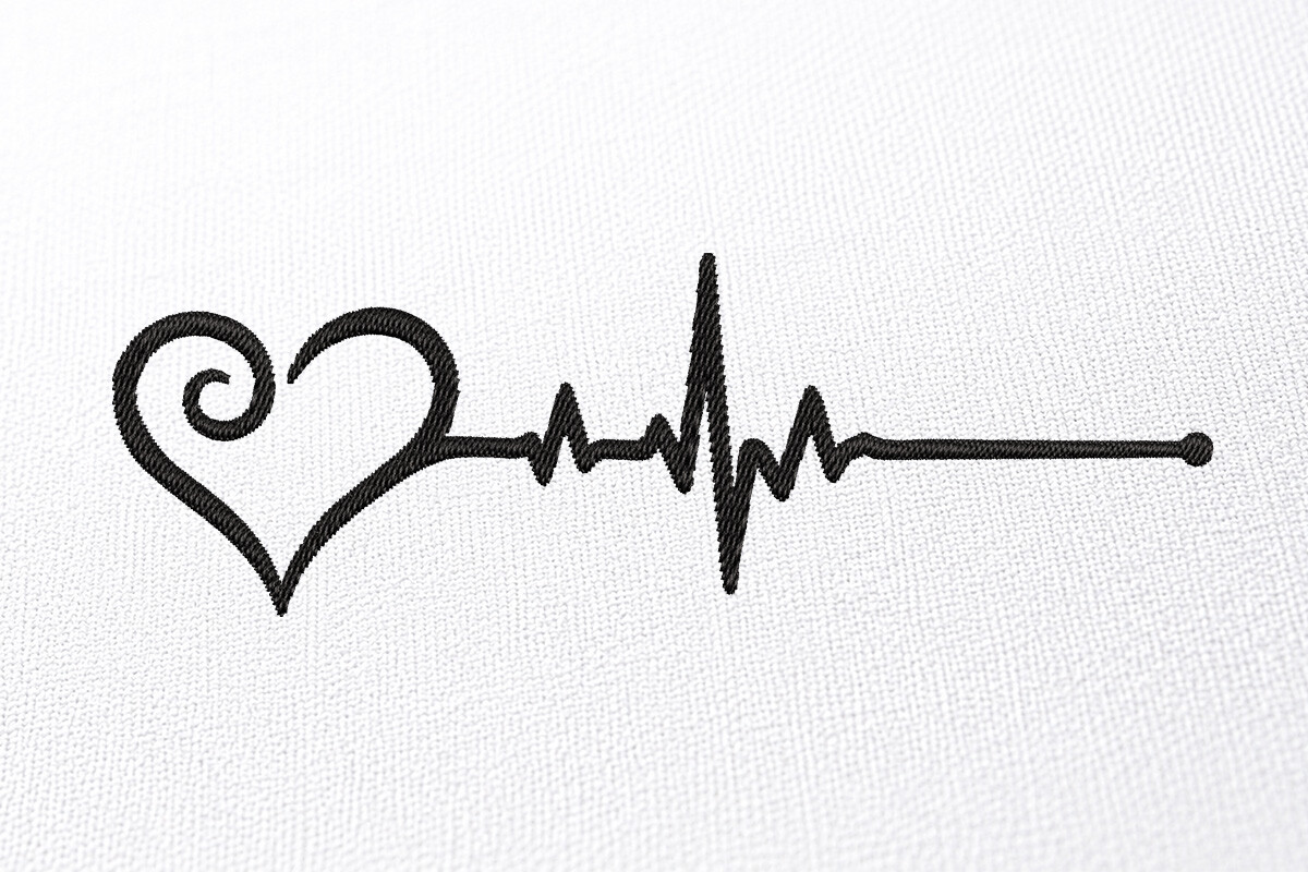 Heart Bit Embroidery Design.