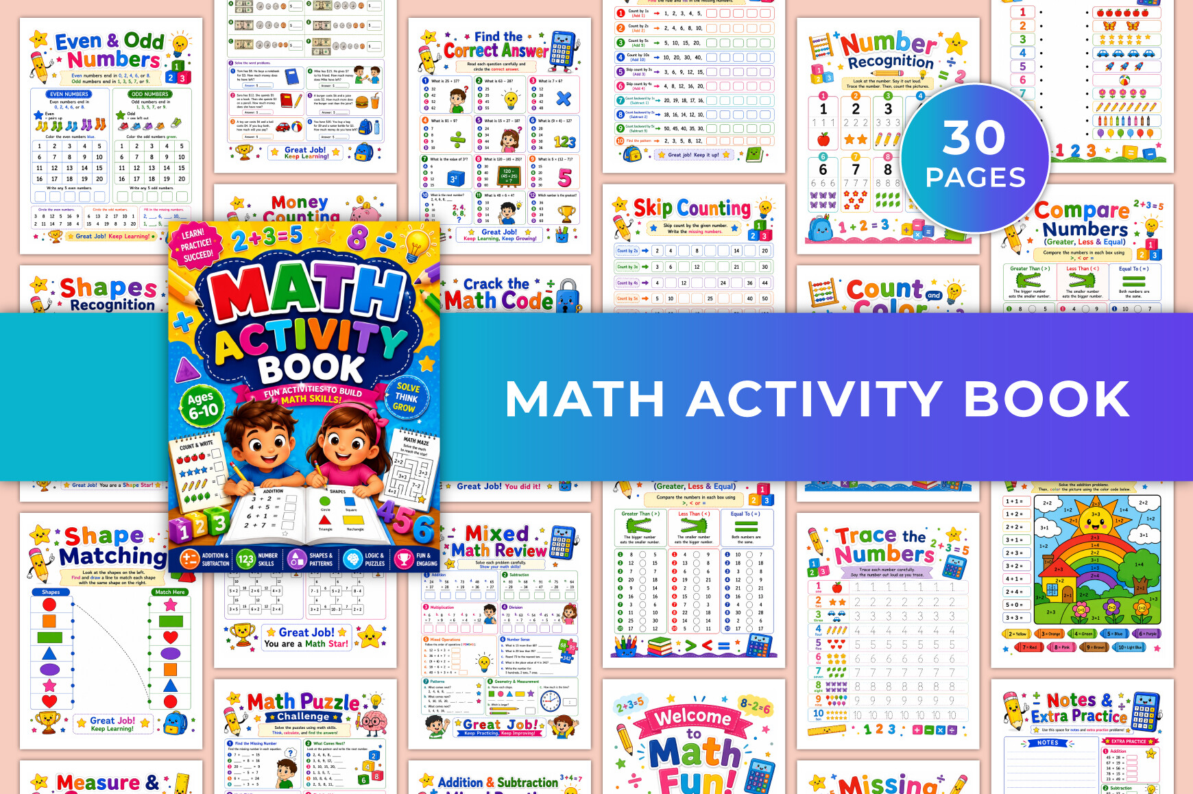 Math Activity Book KDP Interiors