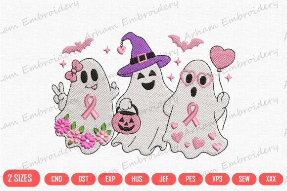 Pink Ghost Breast Cancer Awareness