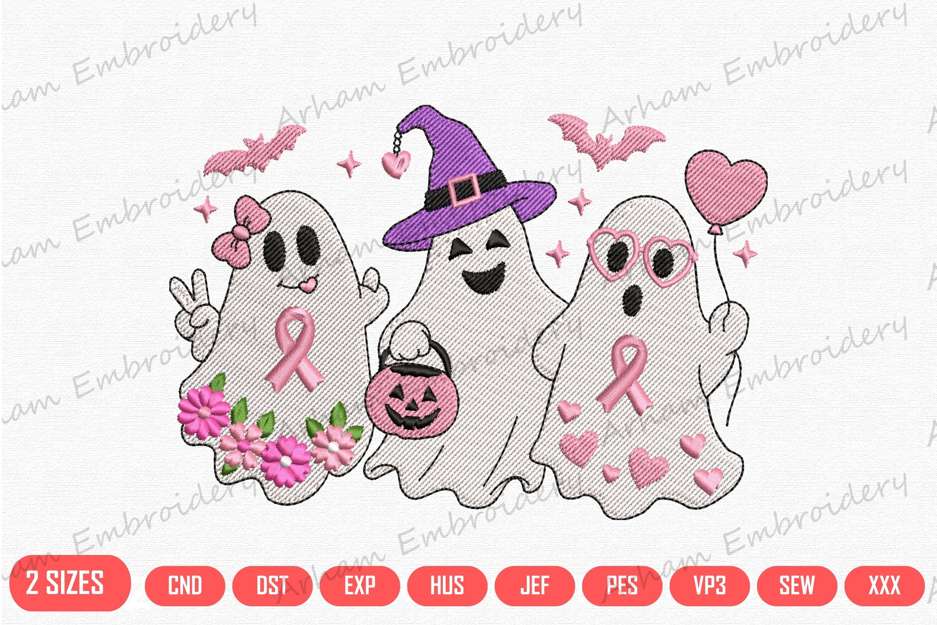 Pink Ghost Breast Cancer Awareness