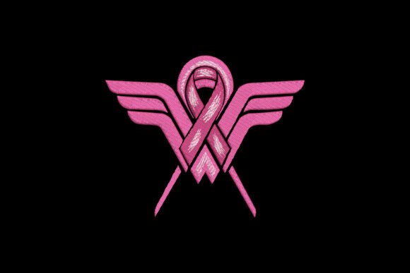 Pink Ribbon with Wings