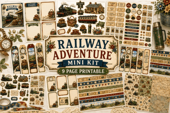 Railway Adventure Mini Paper Craft Kit