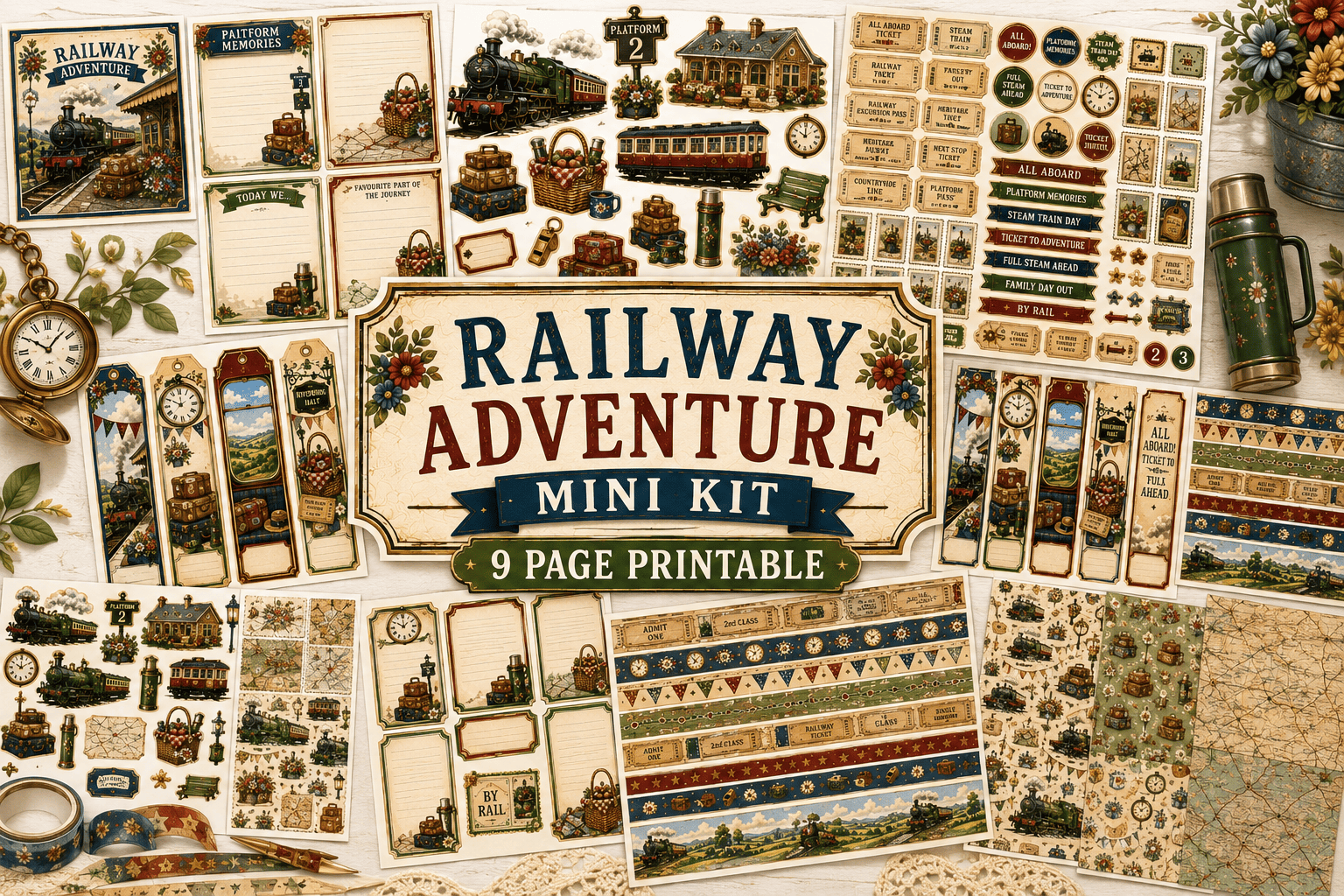 Railway Adventure Mini Paper Craft Kit