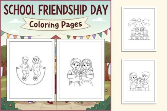 School Friendship Day Coloring Pages