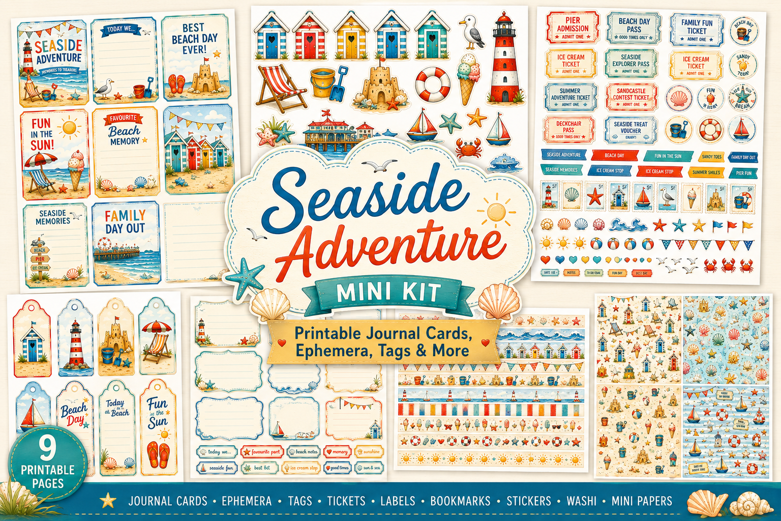 Seaside Adventure Mini Paper CraftingKit
