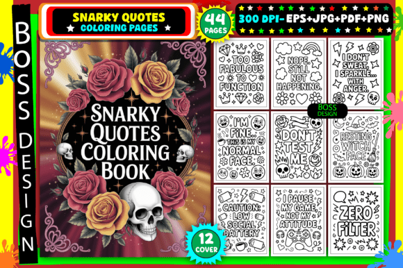 Snarky Quotes Coloring Pages for Adults