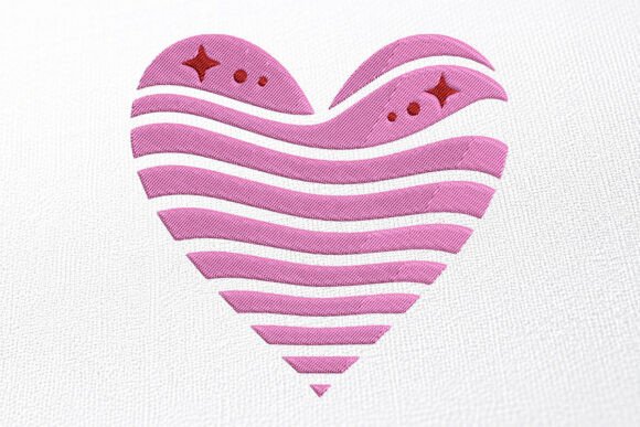 Valentine Heart Bit Embroidery Design.