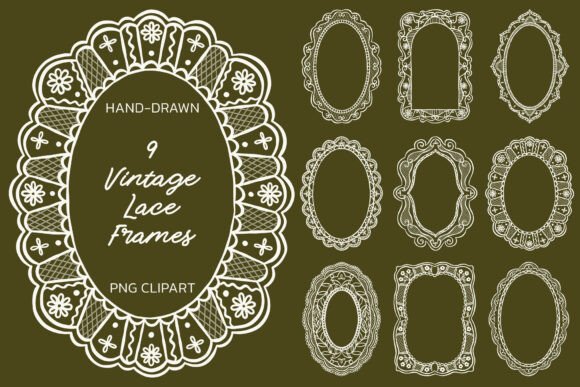 9 Vintage Lace Frames | Wedding Frames