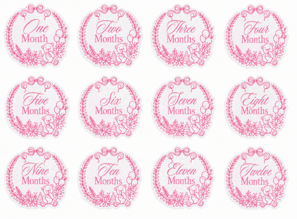 Baby Milestone Marker SVG Bundle