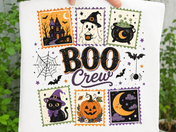 Boo Crew Png Halloween Postage Stamp Co Graphics