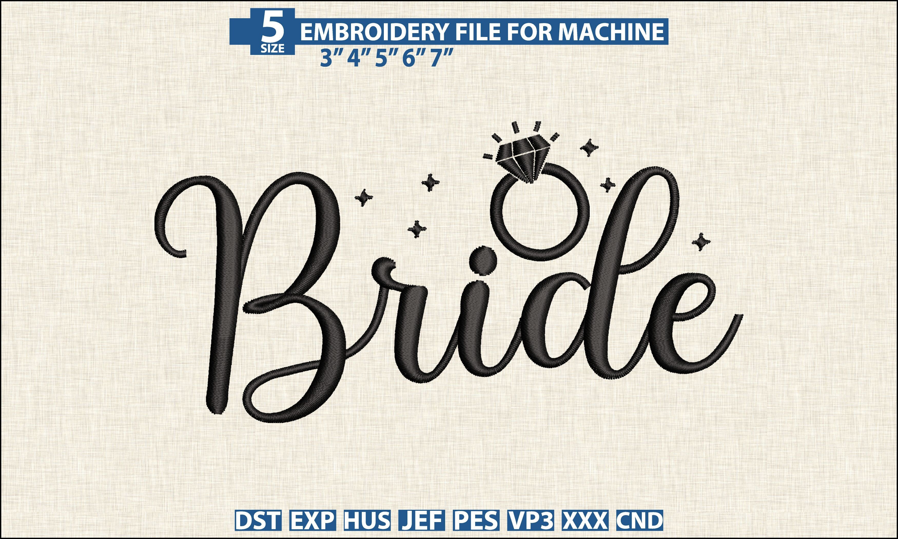 Bride Pattern DST PES Embroidery File