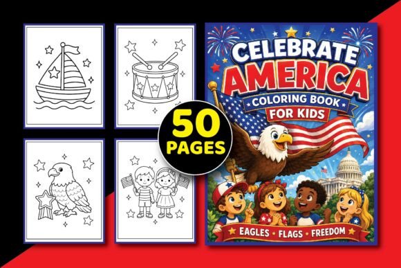 Celebrate America Coloring Book for Kids