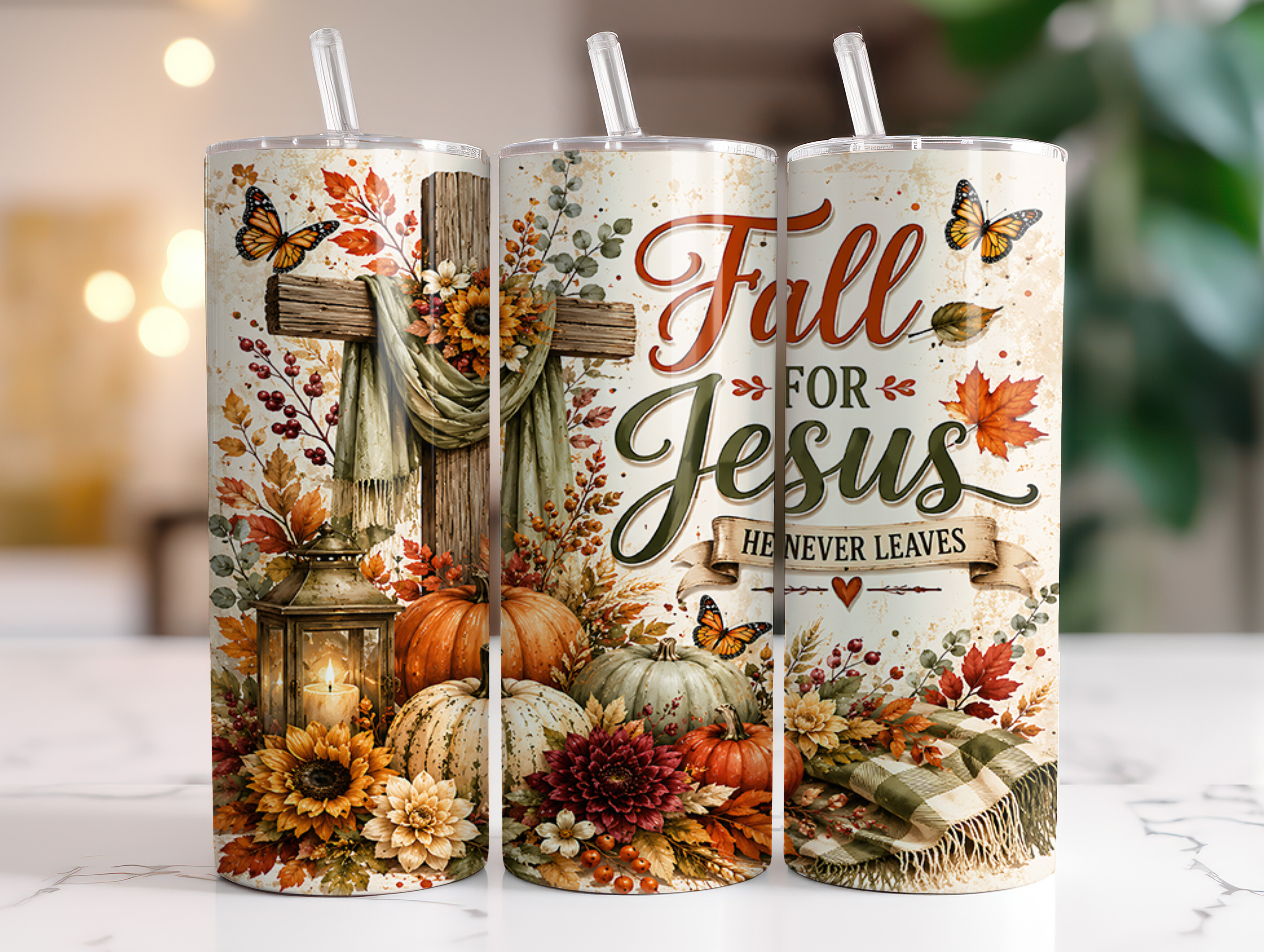 Fall for Jesus 20oz Tumbler Sublimation