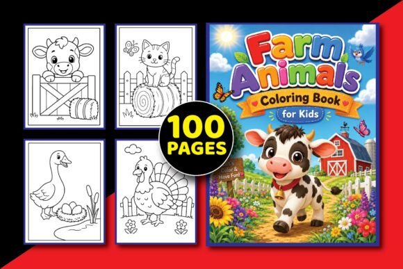 Farm Animal Coloring Pages for Kids Fun