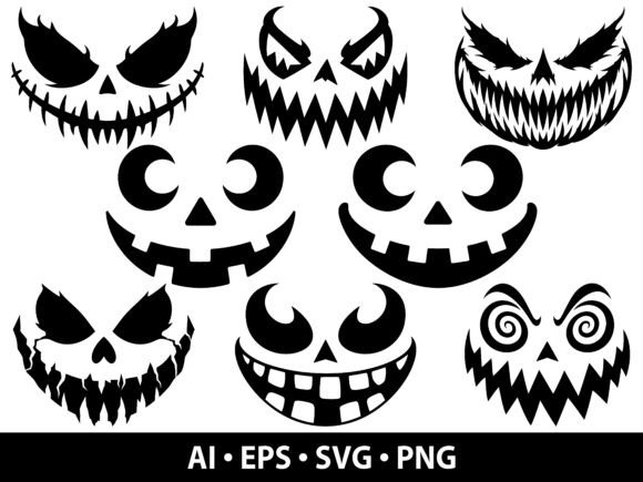 Halloween Pumpkin Face SVG Bundle