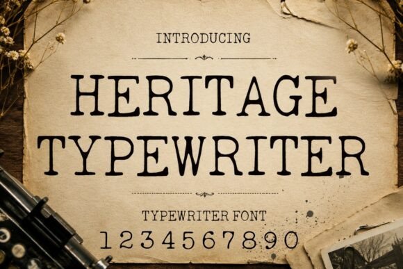 Heritage Typewriter Font by WNIdesign preview
